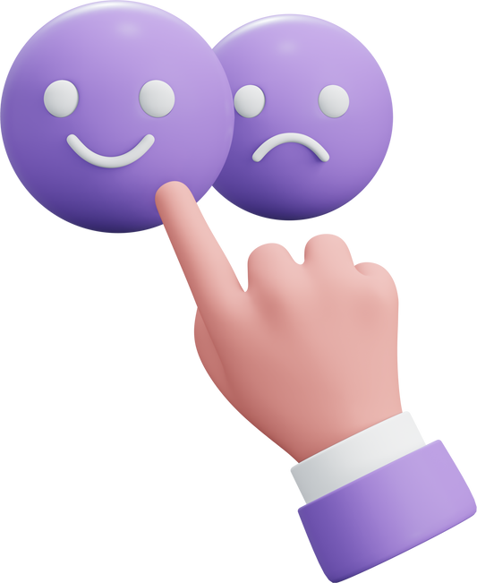 3D Feedback Icon with Emojis